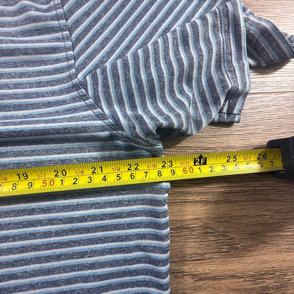 Southern Tide Men's Performance Striped Polo Golf Size L Blue Preppy Summer - Picture 4 of 12